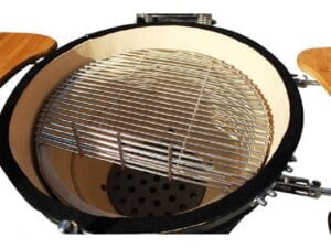 Keramikgrill KAMADO Holzkohle, 46cm Rost zu Holztisch