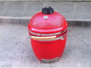 Keramikgrill KAMADO Holzkohle, 46cm Rost zu Holztisch