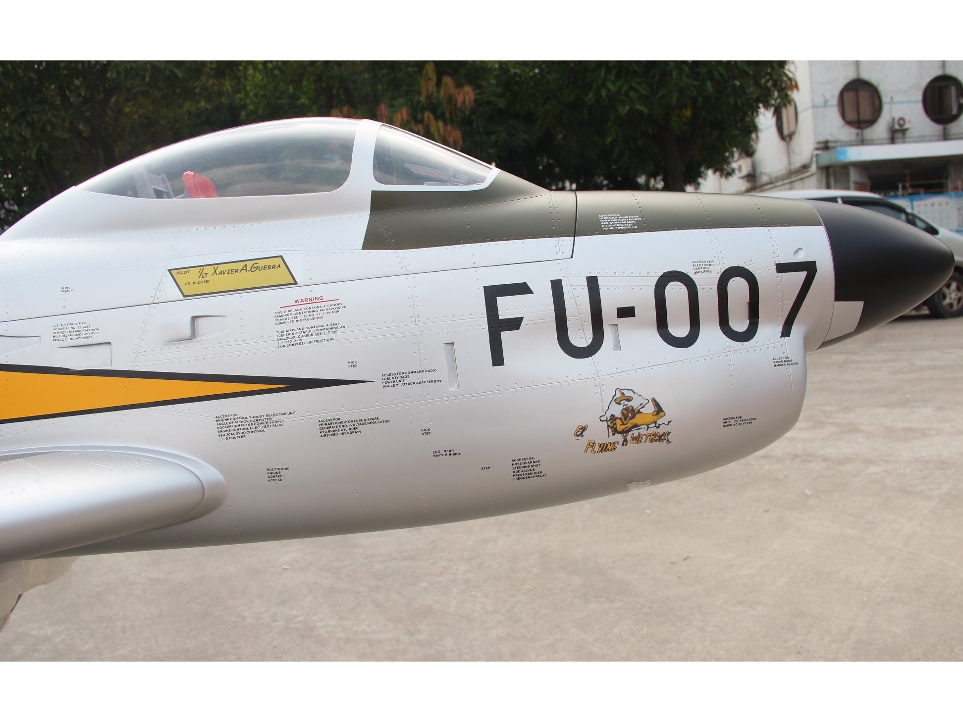 F-86D Sabre - Turbinen Jet, Spw 1980mm, ARF-Set mit EZFW, Pilot-RC – Bild 5