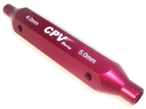 Two-Way / 2-Weg Sechskant/-Steckschlüssel-Set 4.0mm / 5.0mm - rot