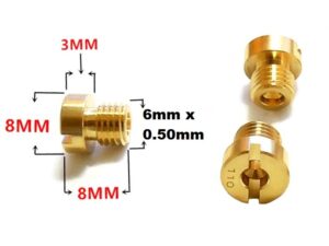 Vergaserdüse 6mm / Vergaser Hauptdüse Dellorto - 0.50mm Bohrung