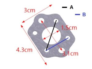 Vergaserdichtung - Walbro - 43x30mm / Lochab. 31mm