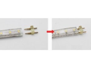 Verbinder/Stecker 2-Pin, 6mm zu LED Streifen 230V
