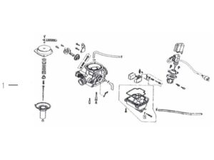 Vergaser 1221400105 (1) Rollermotoren GY6, 125 - 150ccm
