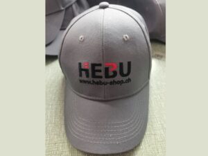 HEBU Cap grau - Baseballcap mit Metallschnallen-Verschluss
