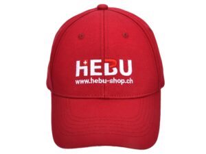 HEBU Cap rot - Baseballcap mit Metallschnallen-Verschluss
