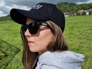 HEBU Cap schwarz - Baseballcap mit Metallschnallen-Verschluss