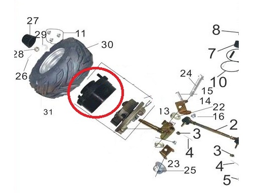 Bremstrommel vorne zu ATV/Quad Bully 405M