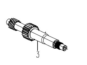 Hauptwelle Getriebe No. 3, 127011000030 XYST260/300