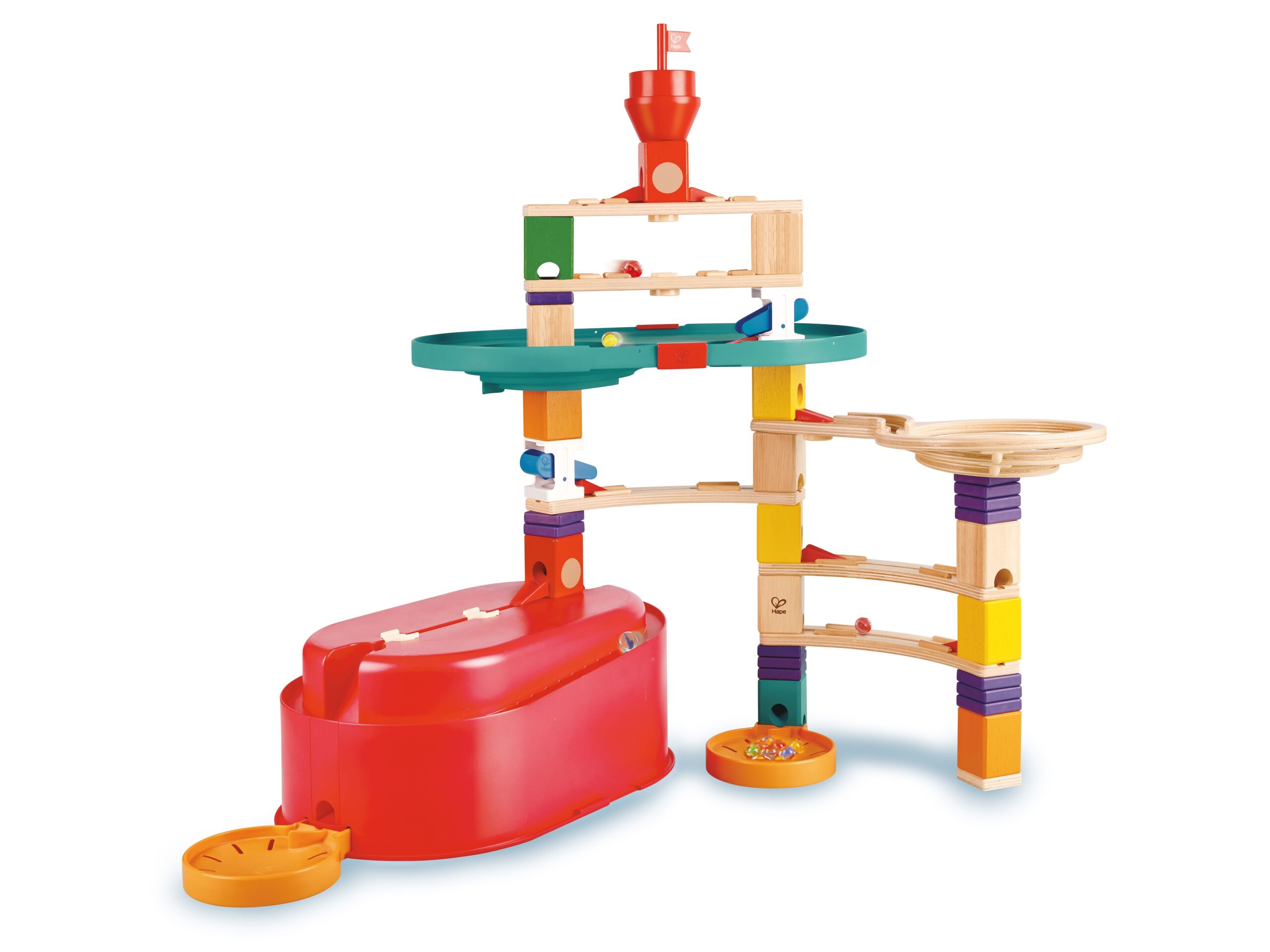 Hape - Quadrilla Baukasten Behälter-Set - Murmelbahn - Holzspielzeug – Bild 2