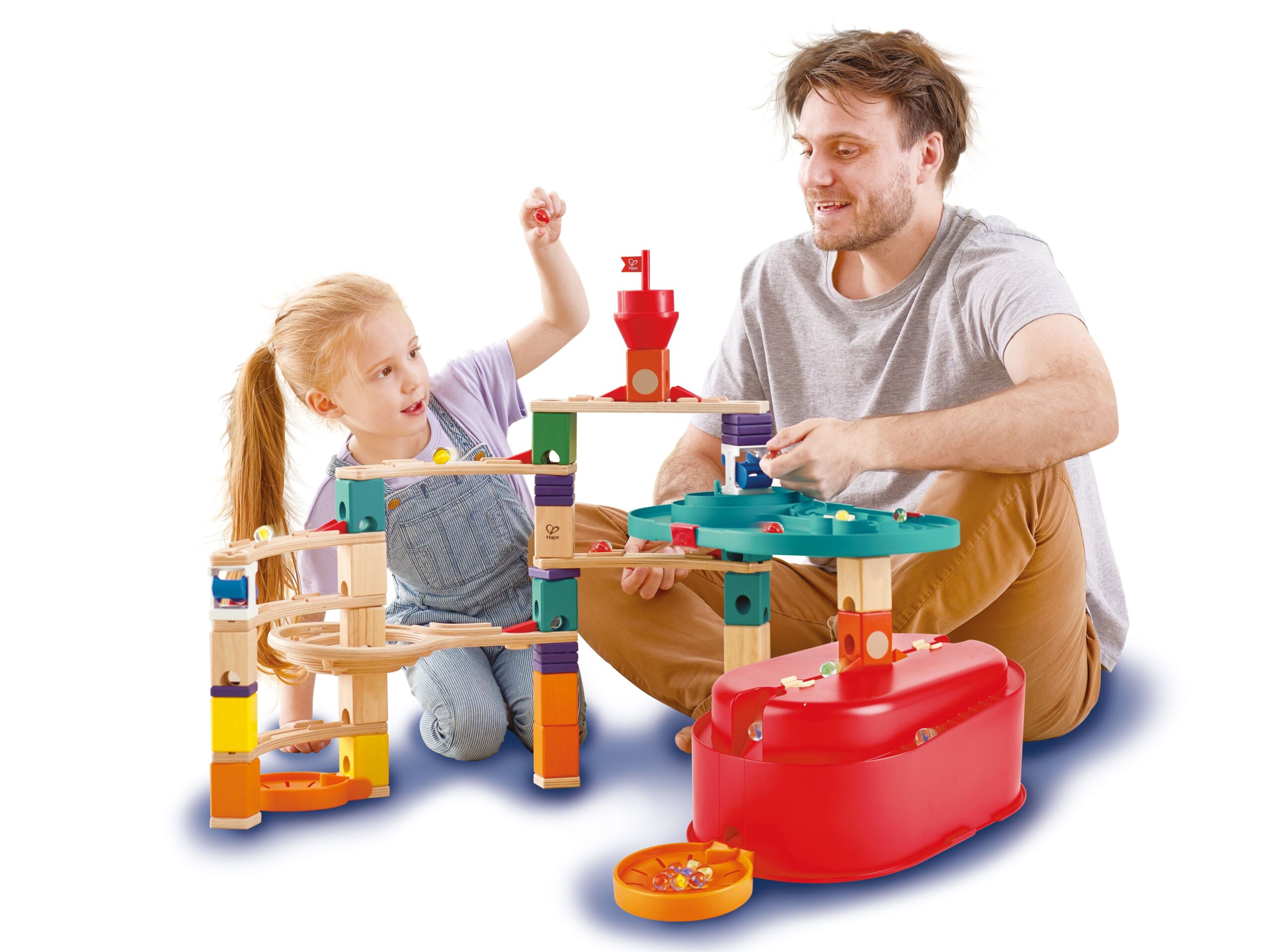 Hape - Quadrilla Baukasten Behälter-Set - Murmelbahn - Holzspielzeug – Bild 5