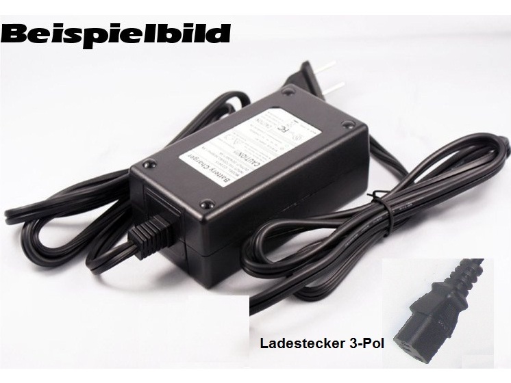 Ladegerät für Bleibatterien 12V 1A eckiger Stecker 3-Pol