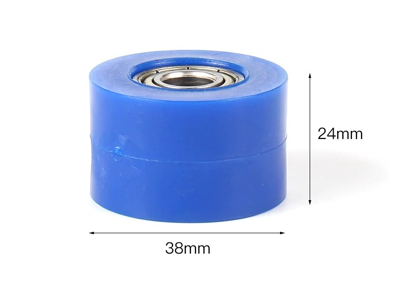 Kettenspannrad -/ Pully - Spannrolle - 24x38mm - M8 - rot – Bild 2