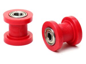Kettenspannrad -/ Pully - Spannrolle - 34x36mm - M8 - rot