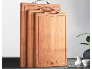 Schneidbrett, Schneidebrett, Küchenbrett, Fleischbrett aus Bambus - 38x28cm