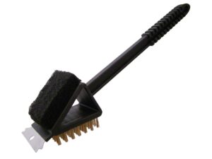 Grillbürste 3-in-1 / BBQ-Bürste - Schwamm, Schaber & Stahlbürste
