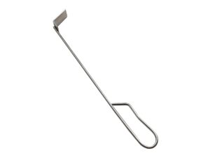 Ascheschieber aus Edelstahl - Haken 26 x 60 mm