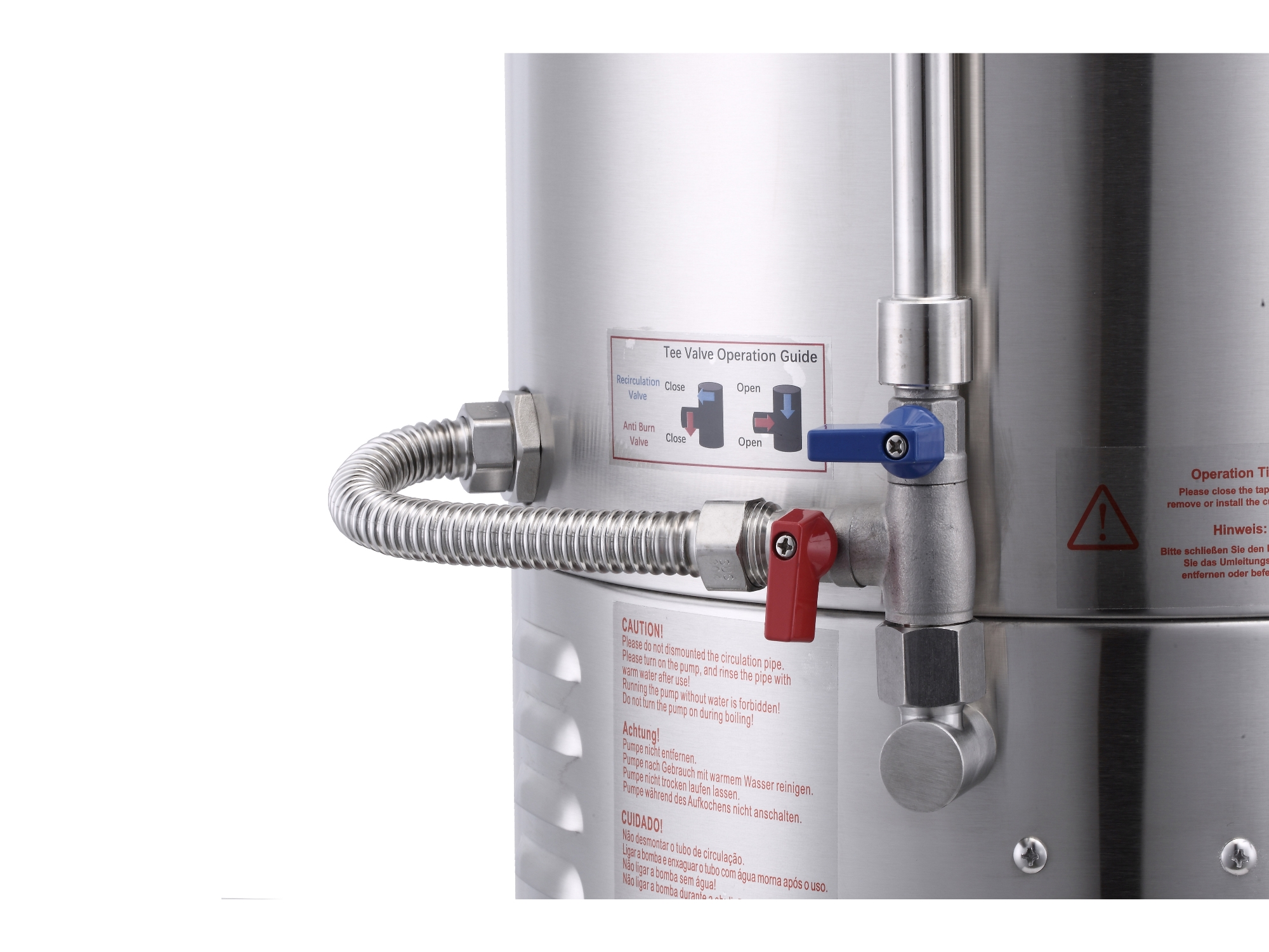 Braukessel / Brauanlage 50L mit Umwälzpumpe für Heimbrauer – Bild 2