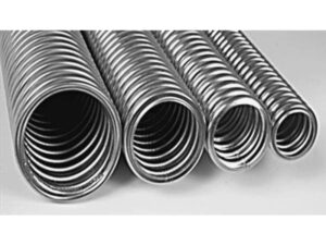 Edelstahlwellrohr DN50 für 2 1/2 Zoll Muffen, Durchm. 50/60mm, pro Meter