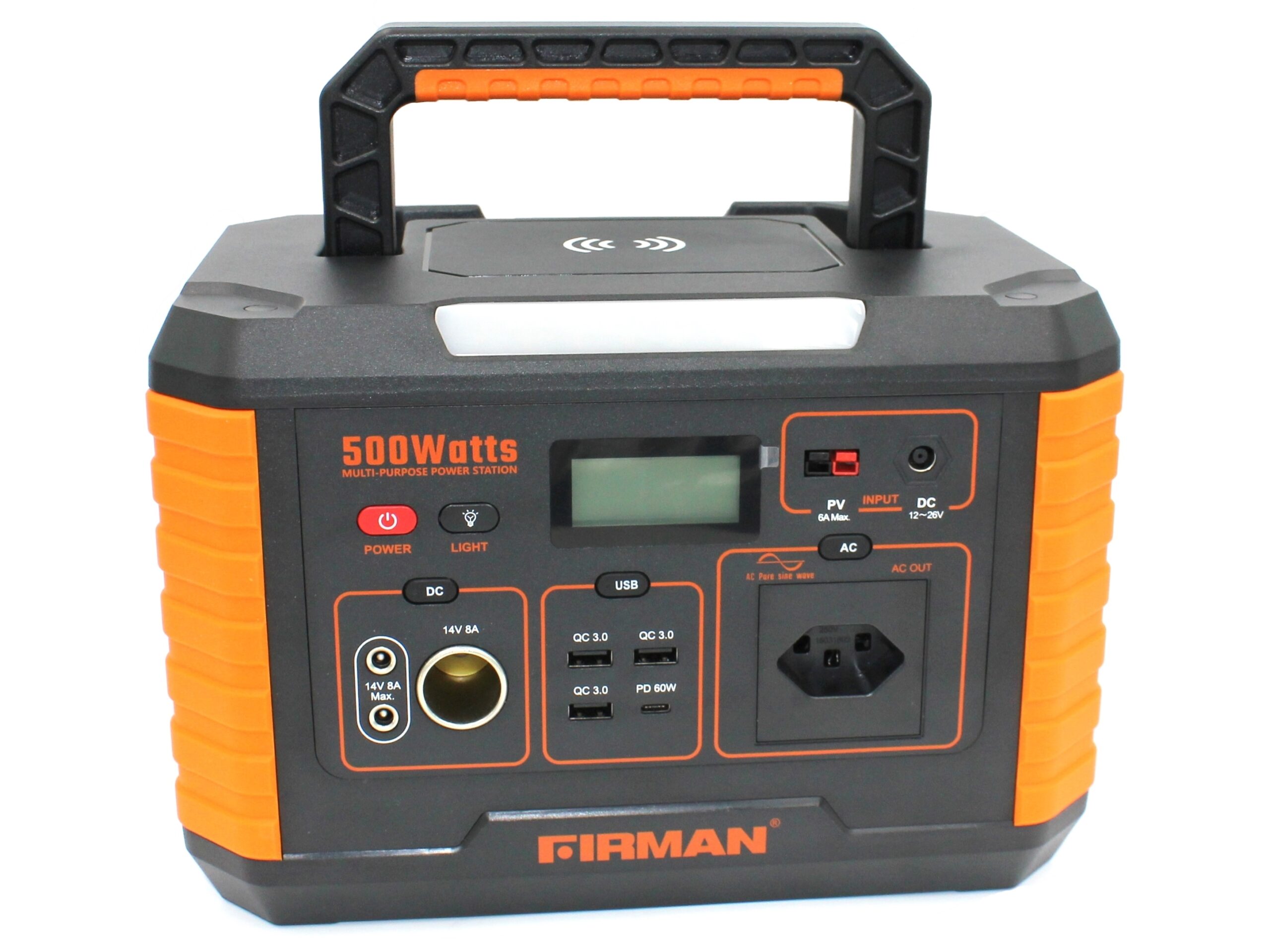 Firman Power Station 500 Watt, 519Wh, Stromspeicher mit 230V Steckdose, USB, usw – Bild 2