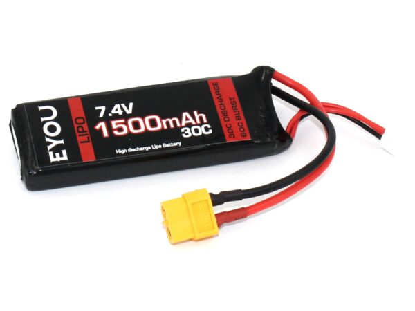 EYOU - LiPo Akku 2S / 7.4V, 1500mAh, 30C - XT60