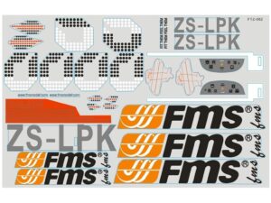 Aufkleber / Sticker zu Pitts Sport 3D, 1400mm, FMS - FJ-309-WHI