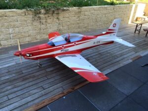 PC-21 1/4 JMB Turboprop - L 2880mm Spw 2400mm -  rot weiss