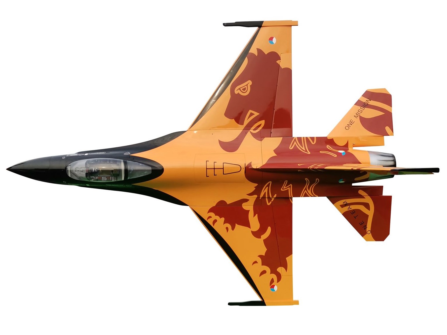 F-16 Fighting Falcon Turbinen Jet 1/8, Spw 1344mm, ARF-Set mit EZFW, Pilot-RC
