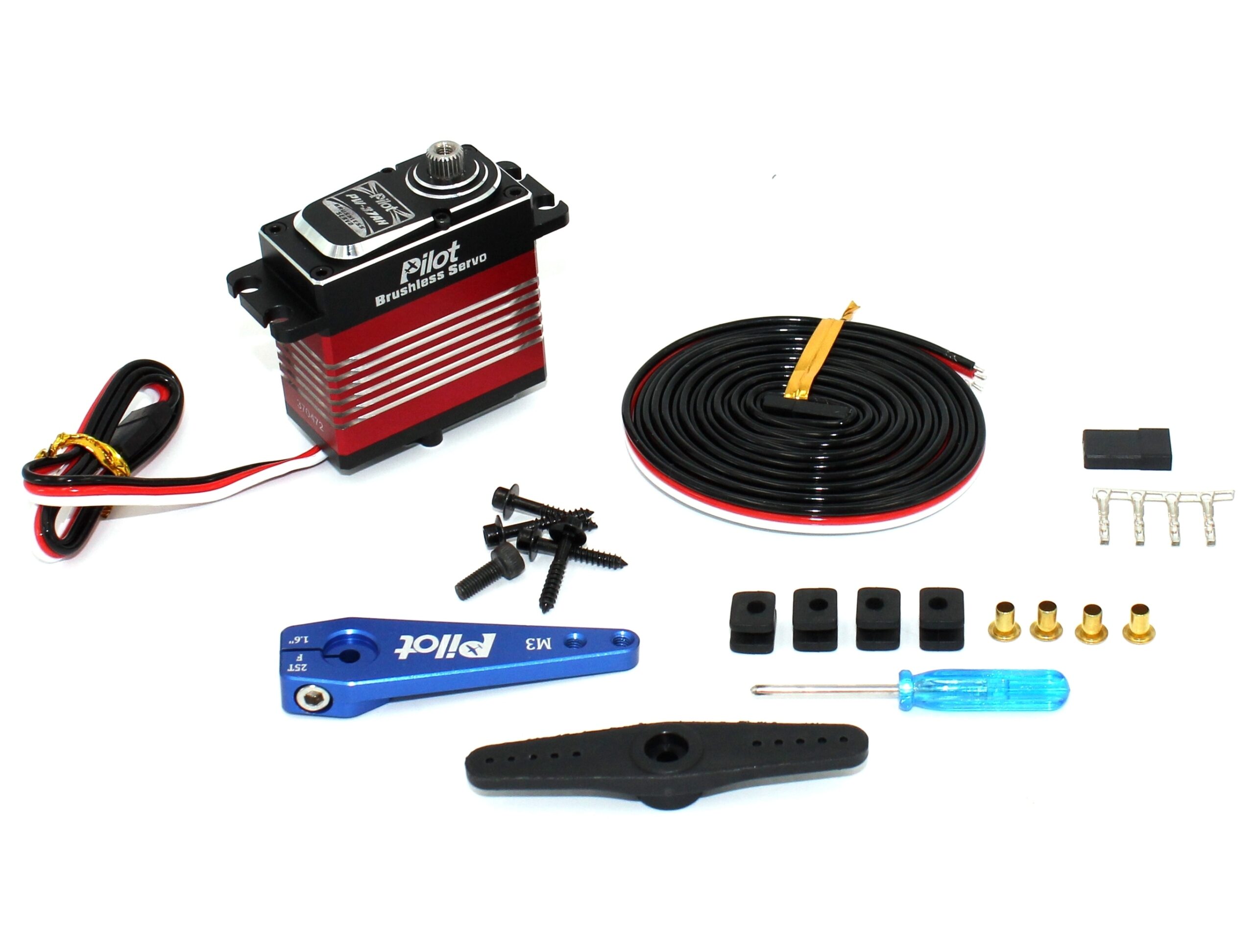 Digital Servo PW-37AH V2, 93gr, 37.8kg Stellkraft von Pilot-RC - mit 170cm Kabel