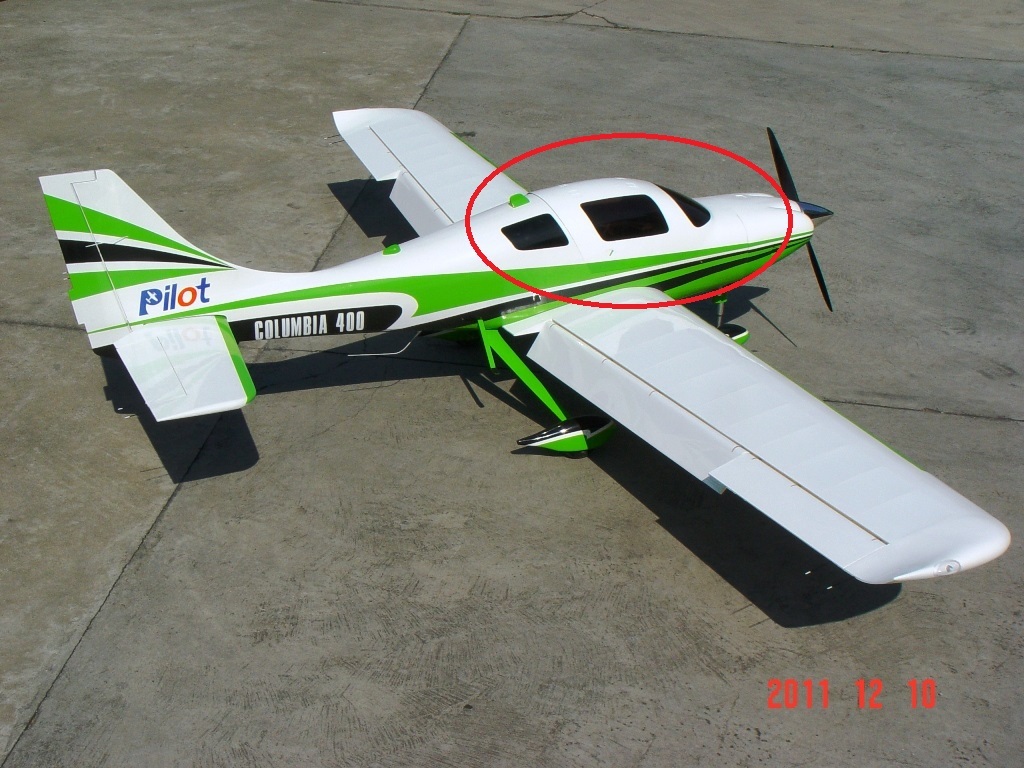 Kabinenhaube zu Columbia 400-150-01, 3810mm, 100cc, Pilot-RC