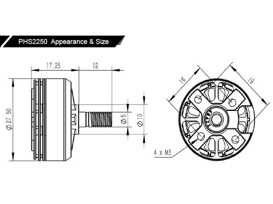 Welle mit Clip und Distanzscheibe CCW zu Leopard PHS2205
