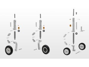 Hauptfahrwerk, links zu Mirage 2000, Spw 1225mm, HSDJETS
