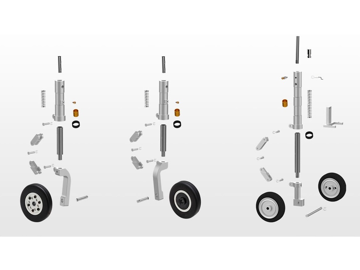 Einziehfahrwerk zu Mirage 2000, Spw 1225mm, HSDJETS – Bild 2