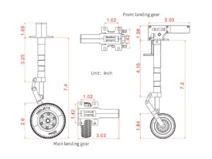 Hauptfahrwerks-Bein V4 - Links, zu Super Viper, 105mm EDF, 1500mm, HSDJets