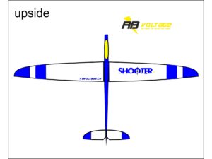 Shooter S Elektro Segelflugzeug Spw 2000mm Voll CFK - blau gelb