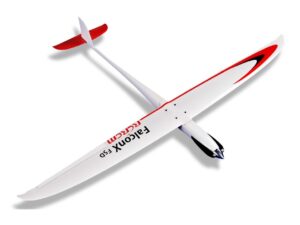 Voll CFK Elektrosegler F5D Falcon, Spw 1400mm, RCRCM mit Schutztaschen-Set