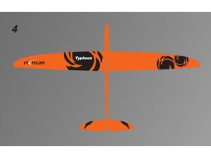 Voll GFK Elektrosegler Typhoon, Spw 2000mm, RCRCM