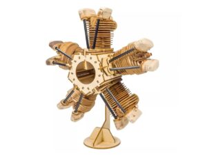 Real-Kit Standmodell: Scale Motor 50mm - 5-Zylinder - KIT-Bausatz aus Balsaholz