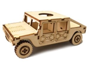 Real-Kit Standmodell: Auto Version-Hummer - KIT-Bausatz aus Balsaholz