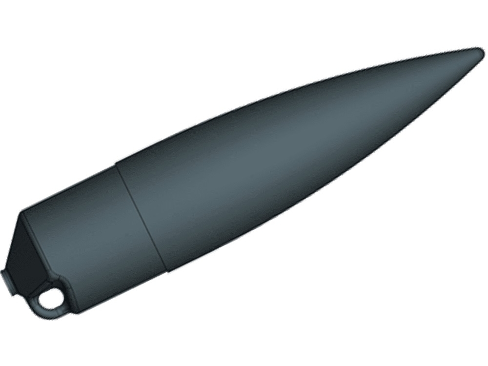 Spitze 35mm für Modellraketen 1 Stück in schwarz