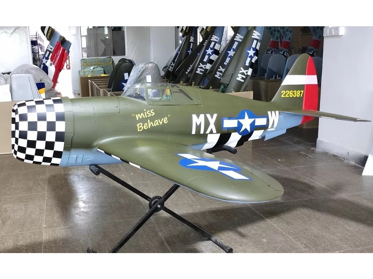 TopRC Model P-47 Thunderbolt Miss Behave - Full Composite, 80ccm, Spw 2438mm, ARF-Set