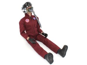 Top RC Model Pilotenpuppe / Pilotenfigur 1:6 - komplett mit Helm - bordeaux