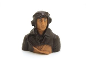 Top RC Model Piloten-Figur - WWII British - 1:6 - ohne Bemalung nur braun