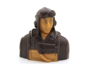 Top RC Model Piloten-Figur - WWII America - 1:5 - ohne Bemalung nur braun