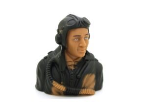 Top RC Model Piloten-Figur - WWII German - 1:5 - ohne Bemalung schwarz-braun