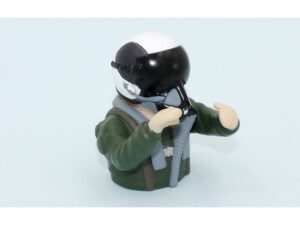 Piloten-Figur - Jet-Pilot 1:7 - grün - 72x62mm