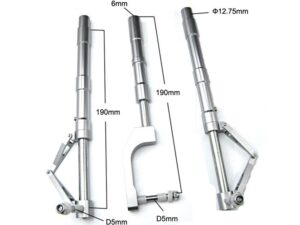 Fahrwerksbeine Alu, gefedert, 3-Bein, Länge 190mm, Klasse >120