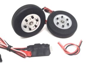 Rad-Satz - 65mm, gebremst mit 5mm Achse von JP-Hobby