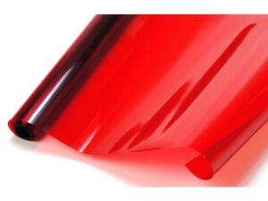 Bügelfolie / Modellbaufolie - ROT transparent, 63x200 cm