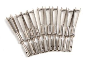 Löthülse mit Gabelkopf M2 - Set a 10 Stück